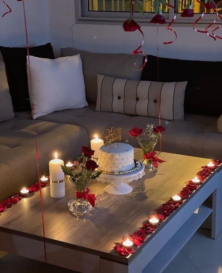 Chic Black & Rose Gold Anniversary Decor