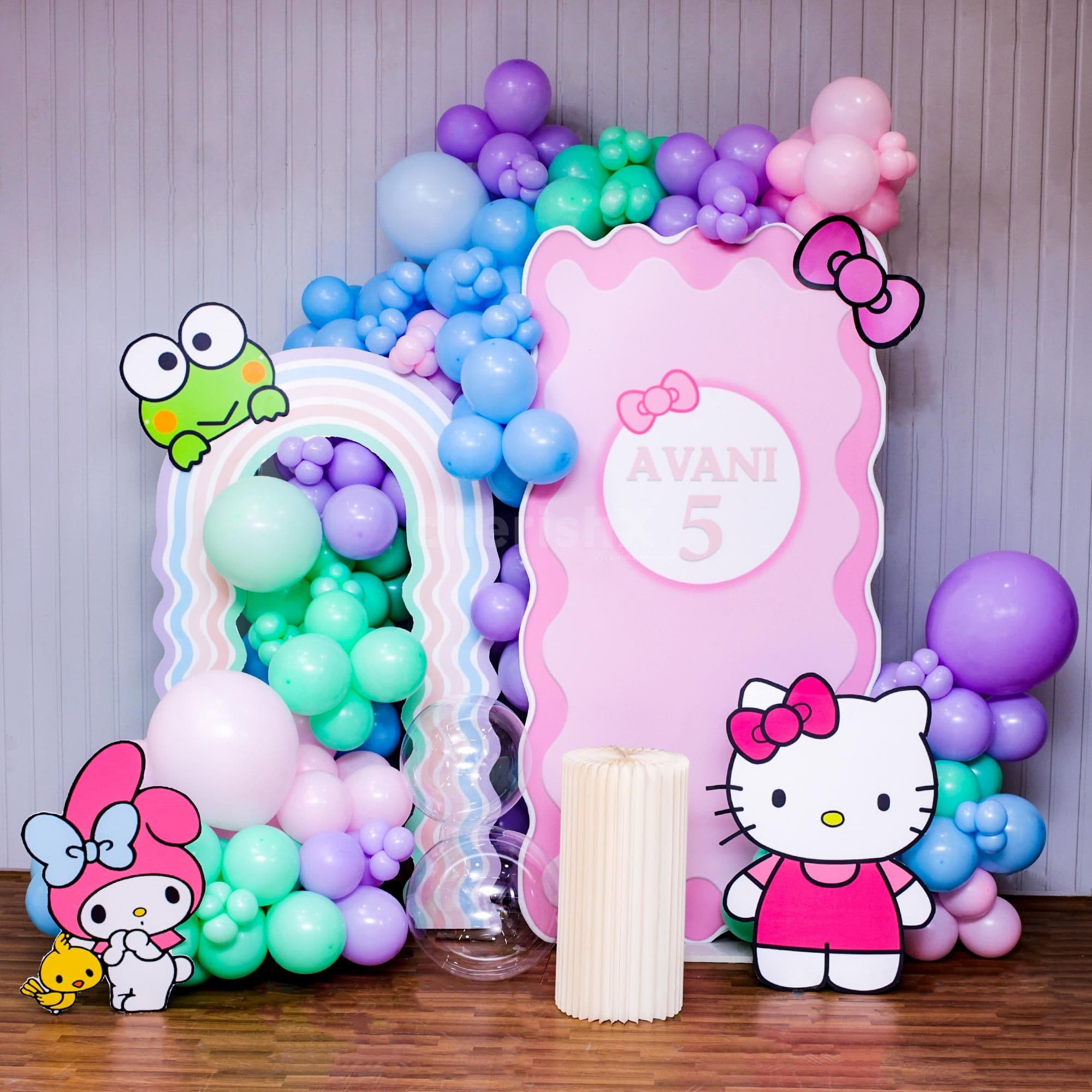 Hello Kitty Rainbow Pastel Birthday Decor