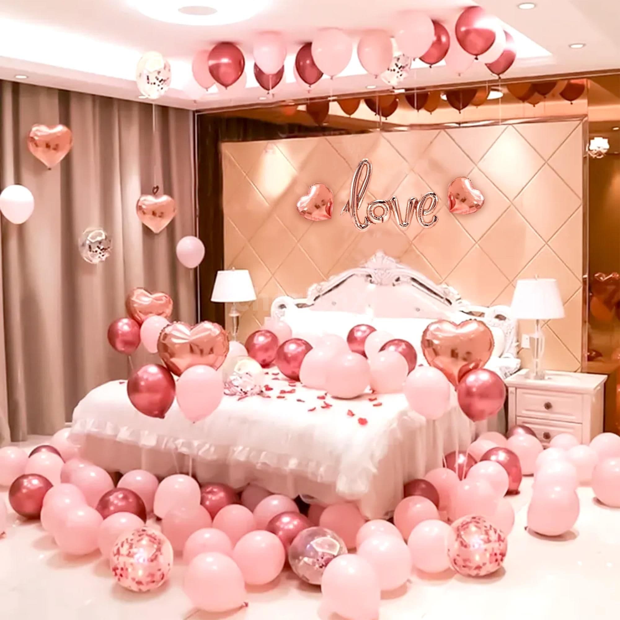 Romantic Rose Gold Love Decoration